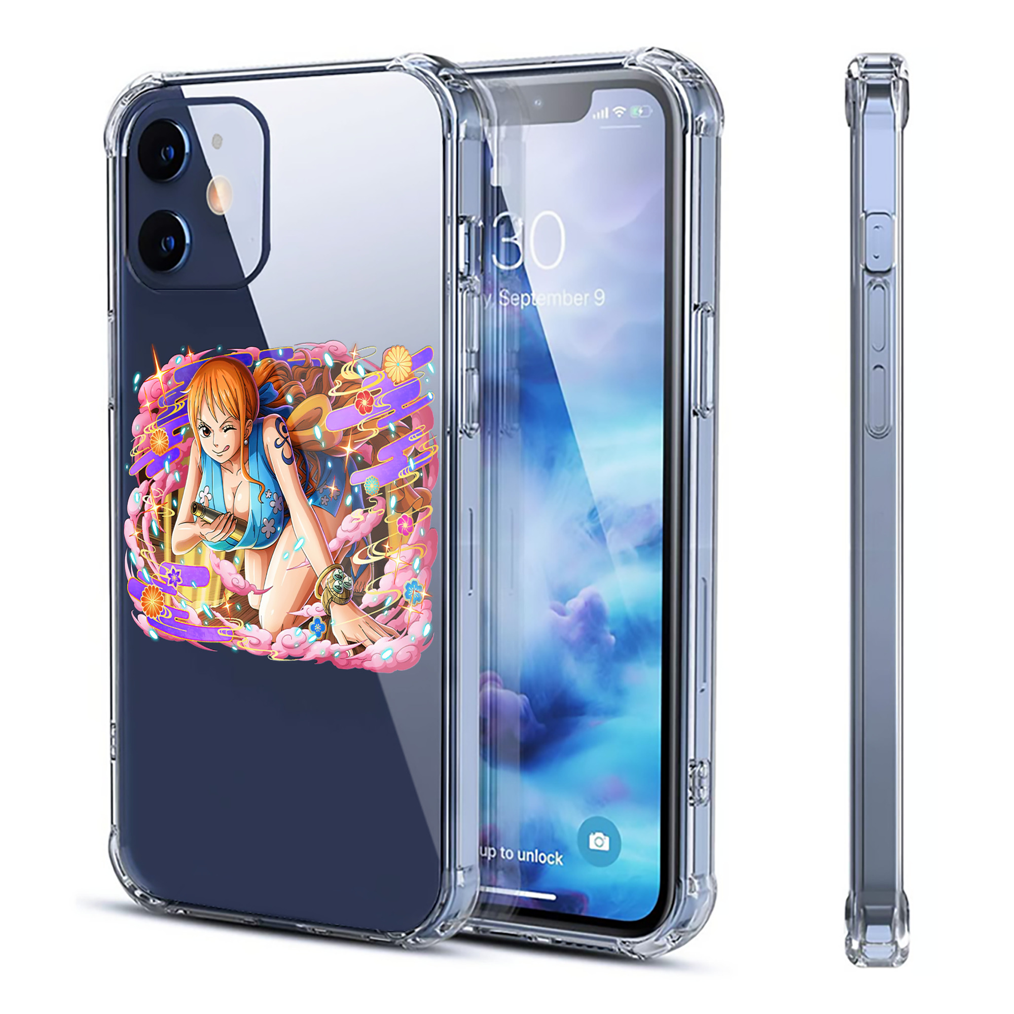 （画像用） ワンピース ナミ ONE PIECE Nami 【iPhone 12シリーズ対応】透明スマホケース（クリアソフトケース）